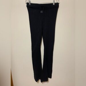 Sunshine 79 beach pants - black eyelet knit mesh beach pants swim coverup